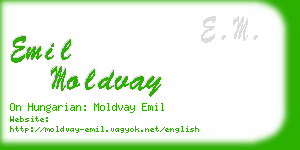 emil moldvay business card